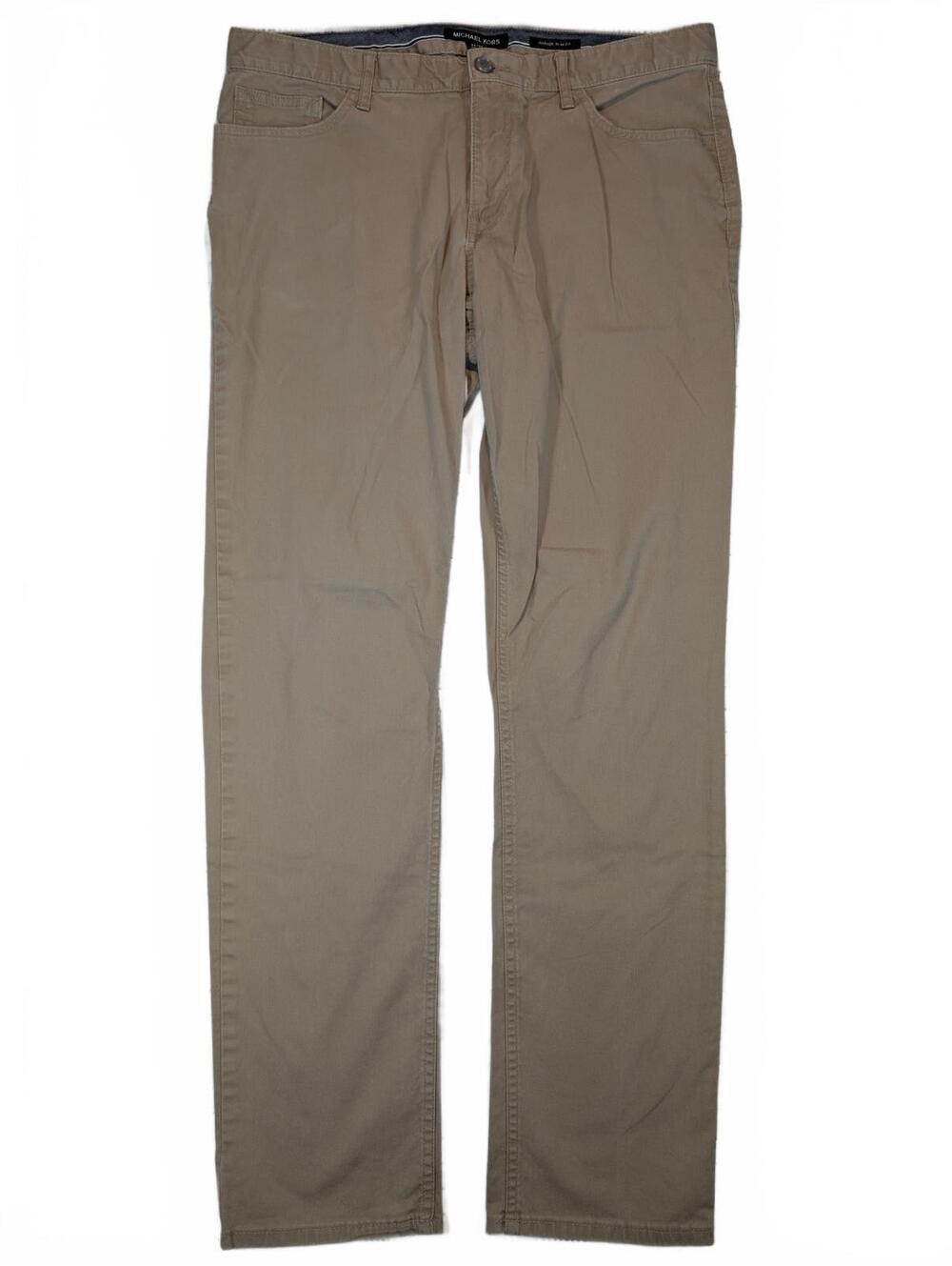 Michael Kors Parker Slim Fit Khaki Stretch Chino Pants Mens 33x32 34x30